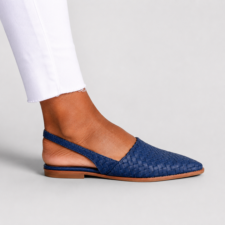 Simone | Geflochtene Mokassins mit Hinterriemen