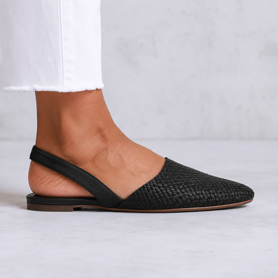 Simone | Geflochtene Mokassins mit Hinterriemen