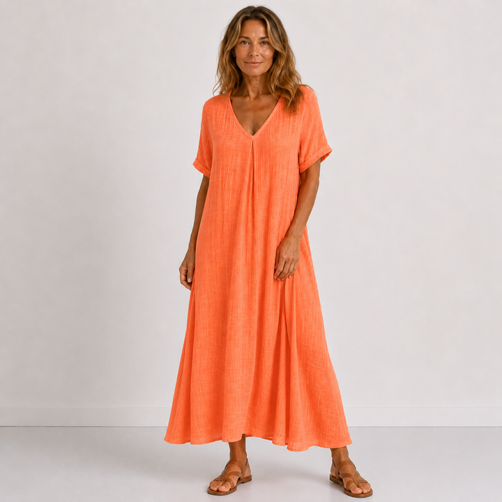 Violette - Langes fließendes Kleid