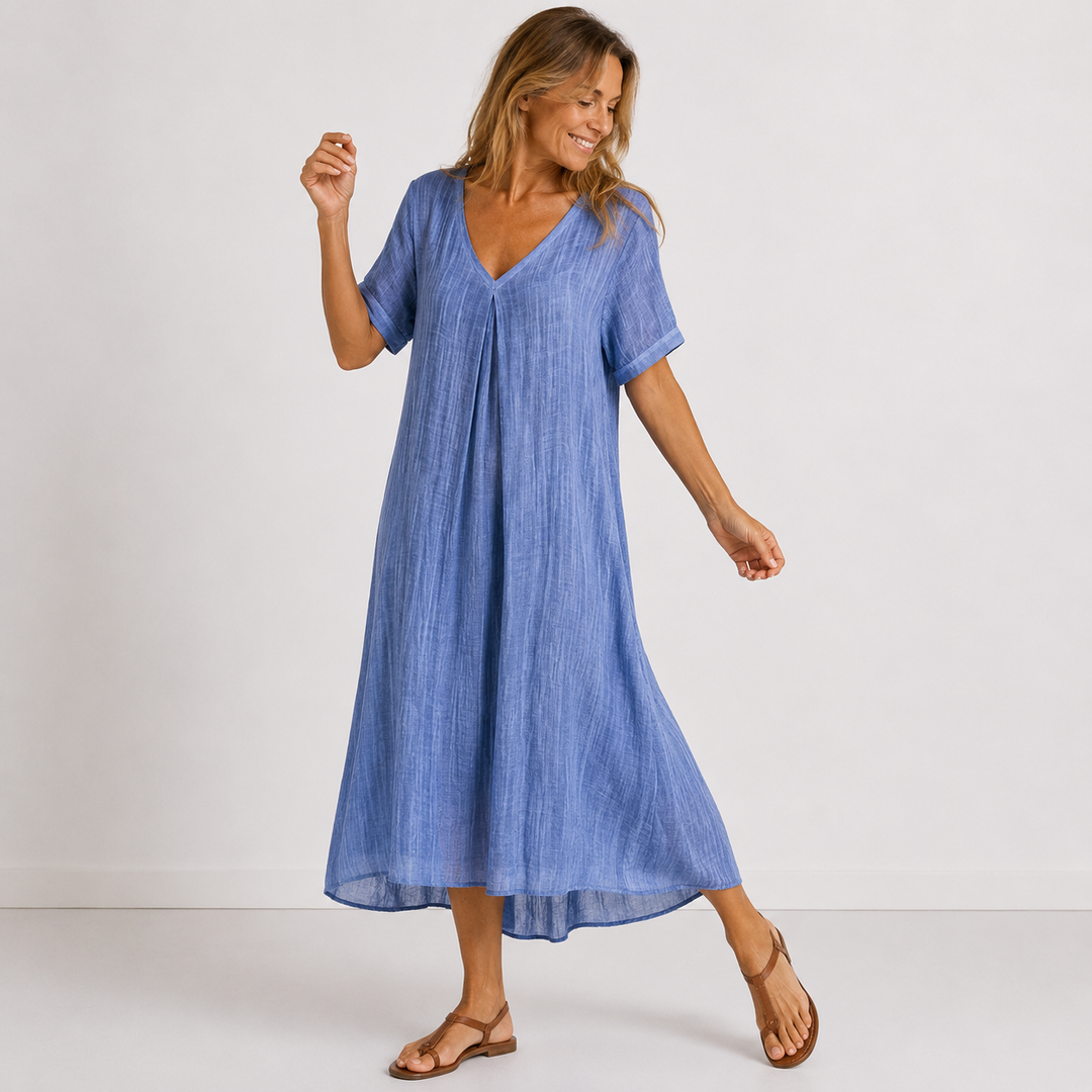 Violette - Langes fließendes Kleid