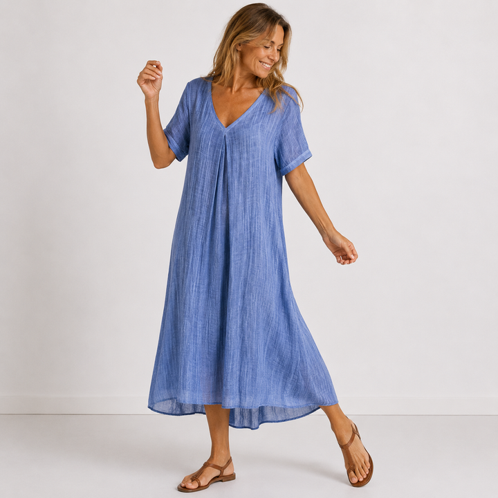 Violette - Langes fließendes Kleid