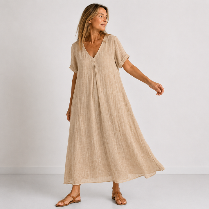 Violette - Langes fließendes Kleid