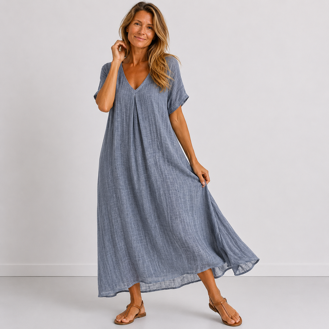 Violette - Langes fließendes Kleid