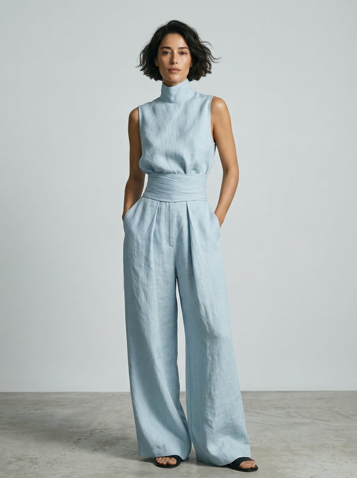Esther | Minimalistisches ärmelloses Top-Set