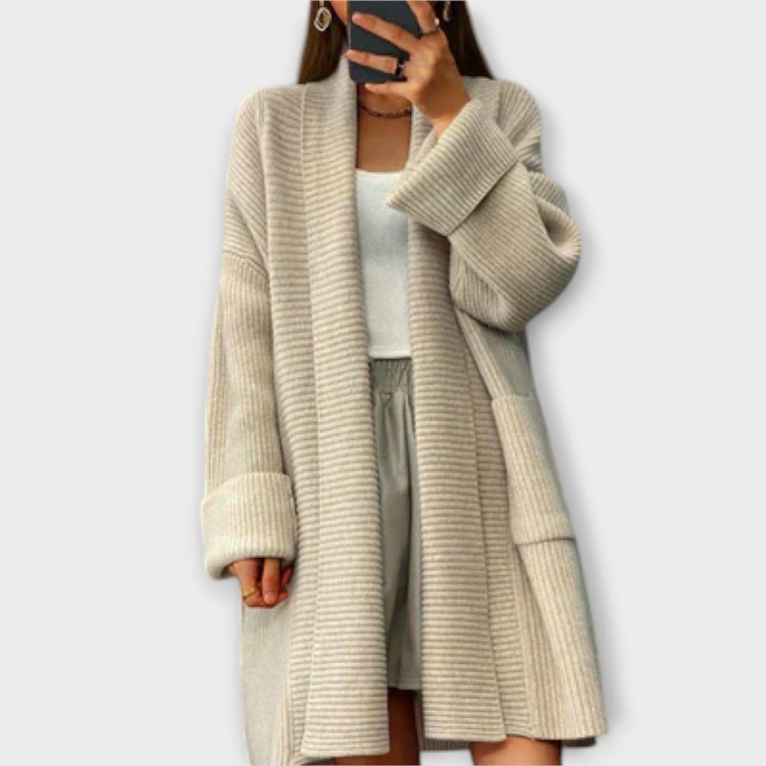 Euphemia - Langer geflochtener Cardigan