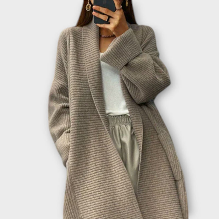 Euphemia - Langer geflochtener Cardigan
