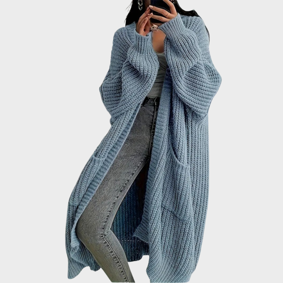 Piper - Langer geflochtener Cardigan für Damen