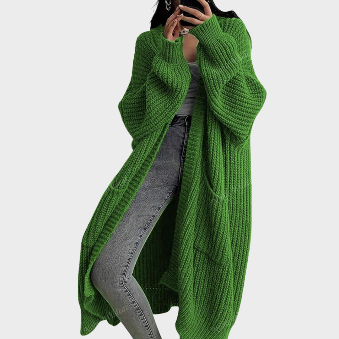 Piper - Langer geflochtener Cardigan für Damen