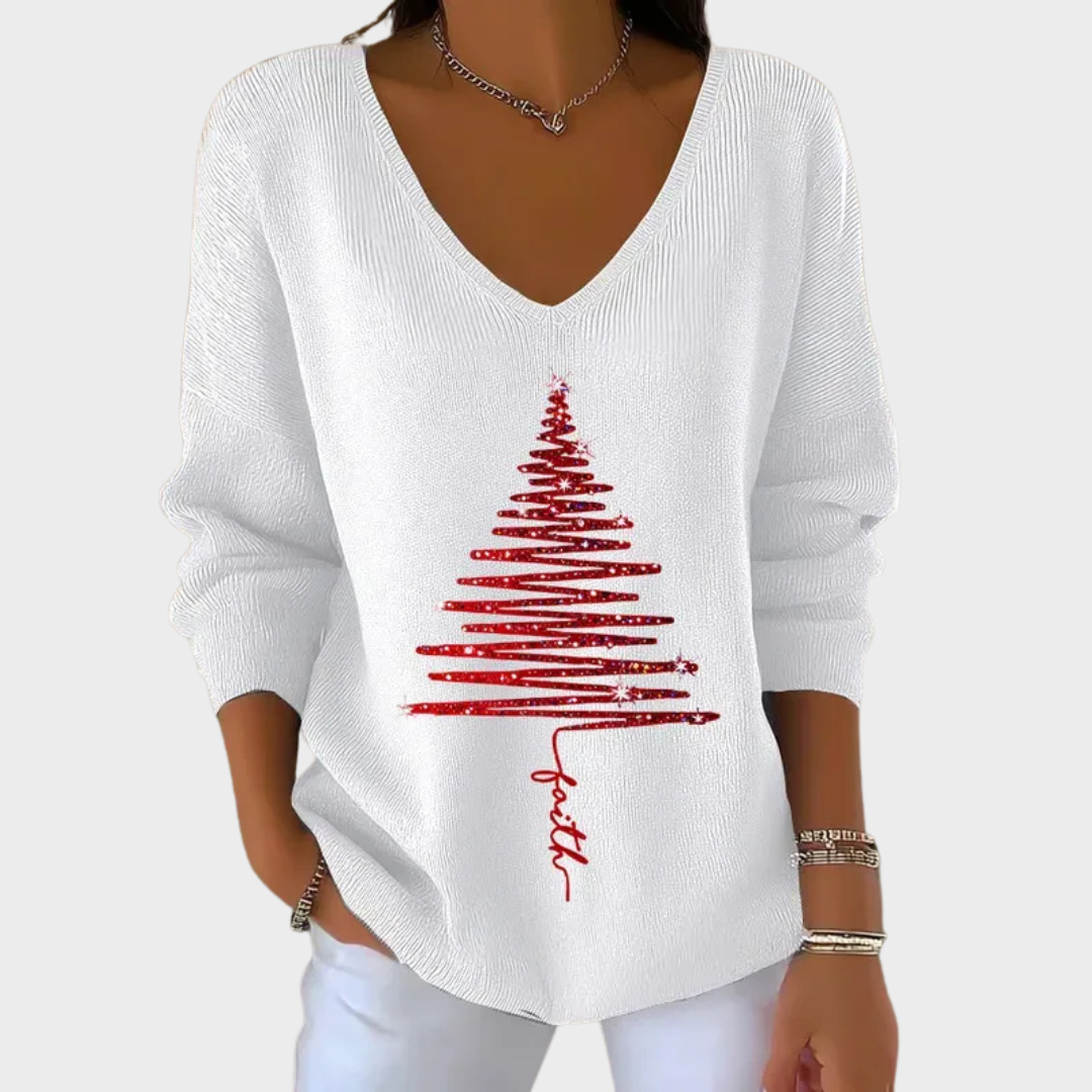 Nancy - Eleganter Weihnachtspullover
