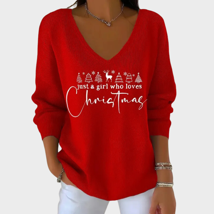 Nancy - Eleganter Weihnachtspullover