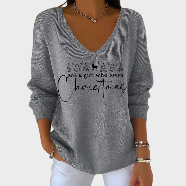 Nancy - Eleganter Weihnachtspullover