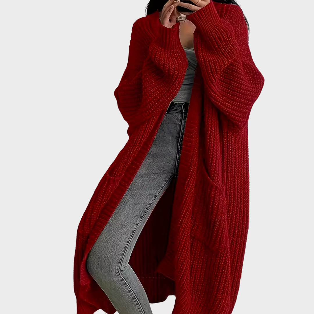 Piper - Langer geflochtener Cardigan für Damen