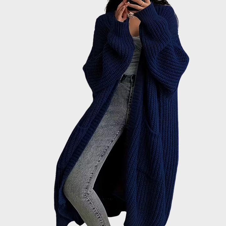 Piper - Langer geflochtener Cardigan für Damen