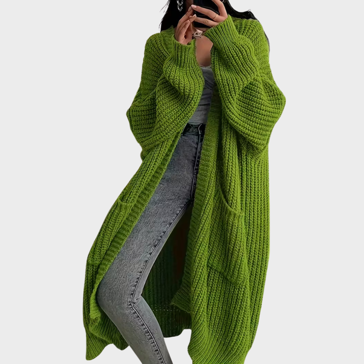Piper - Langer geflochtener Cardigan für Damen