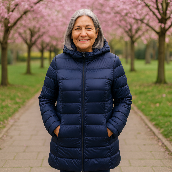 HELSA LANGES ÜBERGANGSPOLSTERTE JACKE | NAVY BLAU