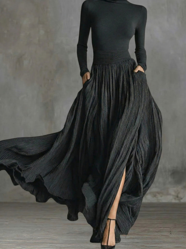 Alessia | Hochtailliertes Maxikleid