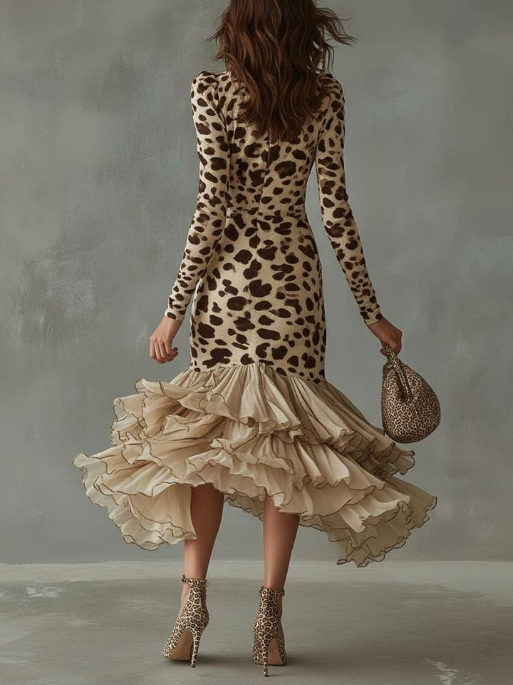 Eleonora | Tierdruck Rüschenkleid