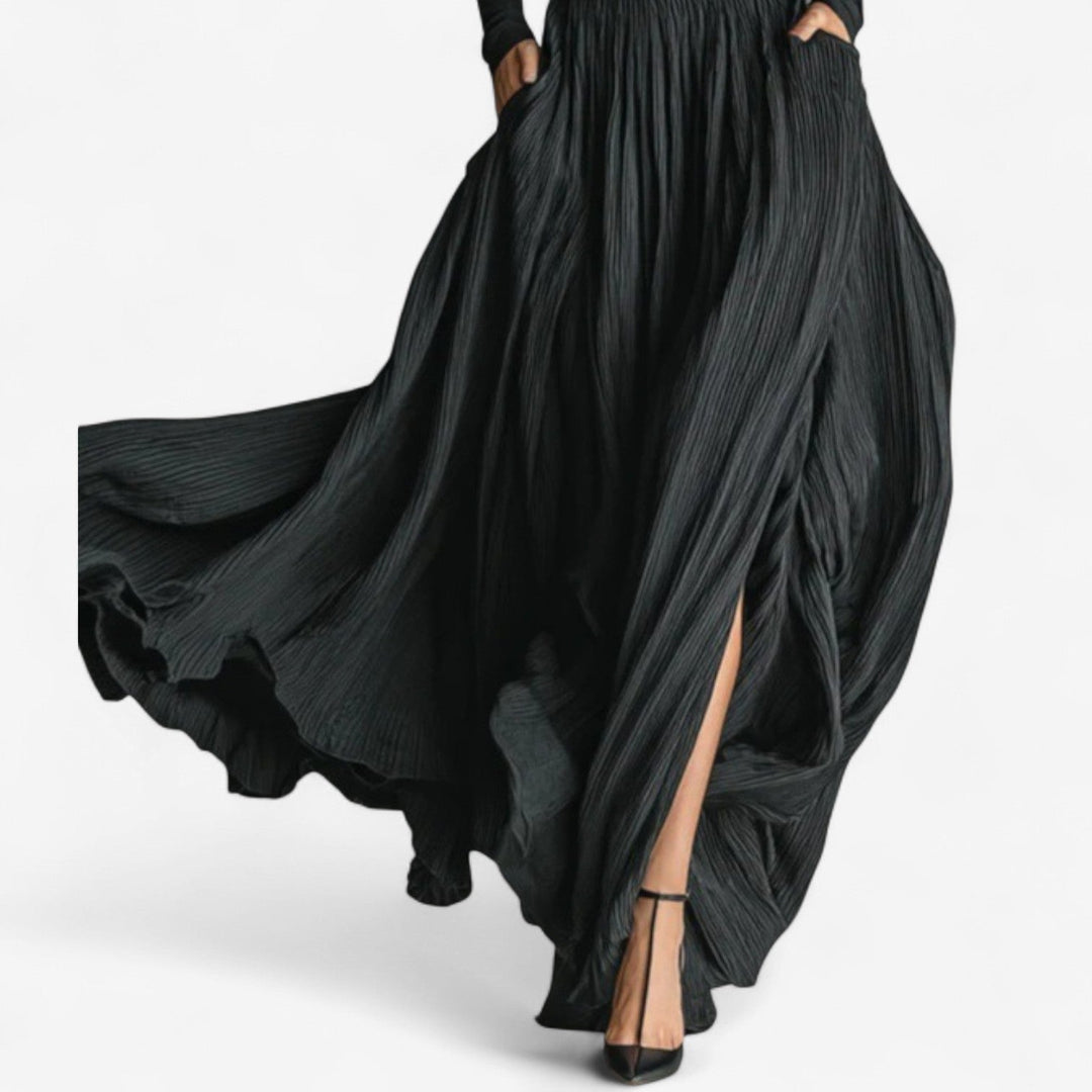 Alessia | Hochtailliertes Maxikleid