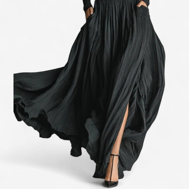 Alessia | Hochtailliertes Maxikleid