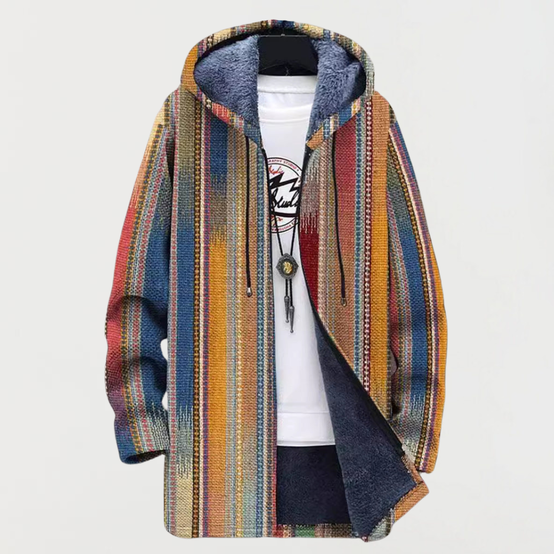 Nelli | Cardigan mit Kapuze und vertikalen Streifen