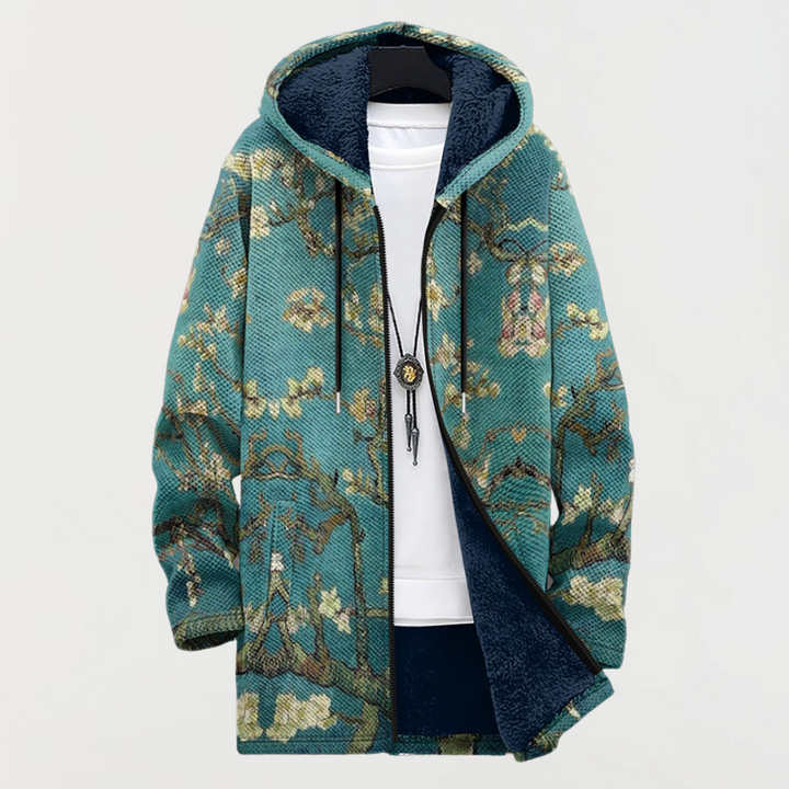 Cordula | Jacke mit Kapuze und blühenden Zweigen