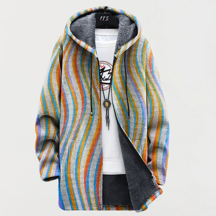 Oda | Kapuzenjacke mit Pastellstreifen