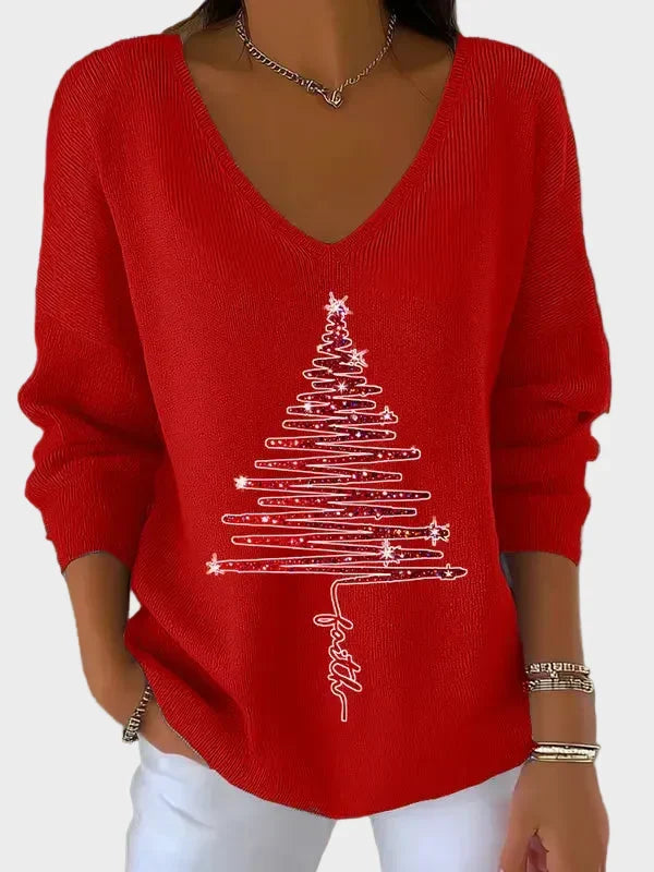 Nancy - Eleganter Weihnachtspullover