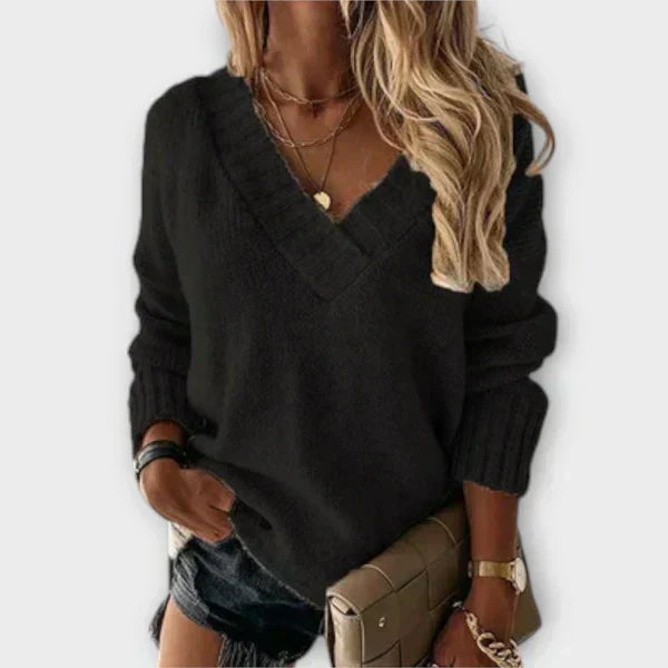 Carolina - Bequemer Pullover mit V-Ausschnitt