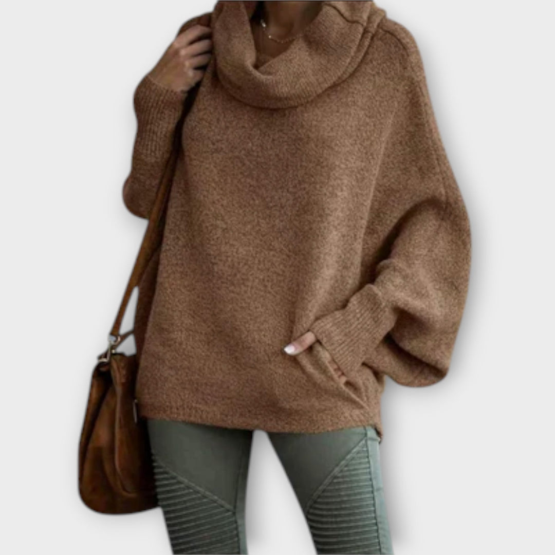 Ulrike - Eleganter Damenpullover im Schildkrötenstil