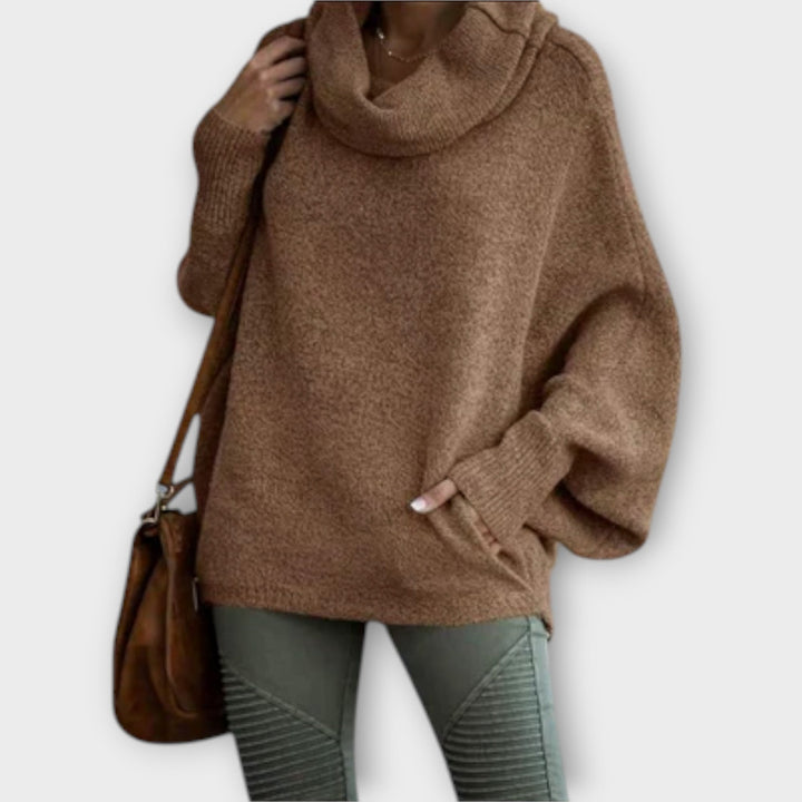 Ulrike - Eleganter Damenpullover im Schildkrötenstil