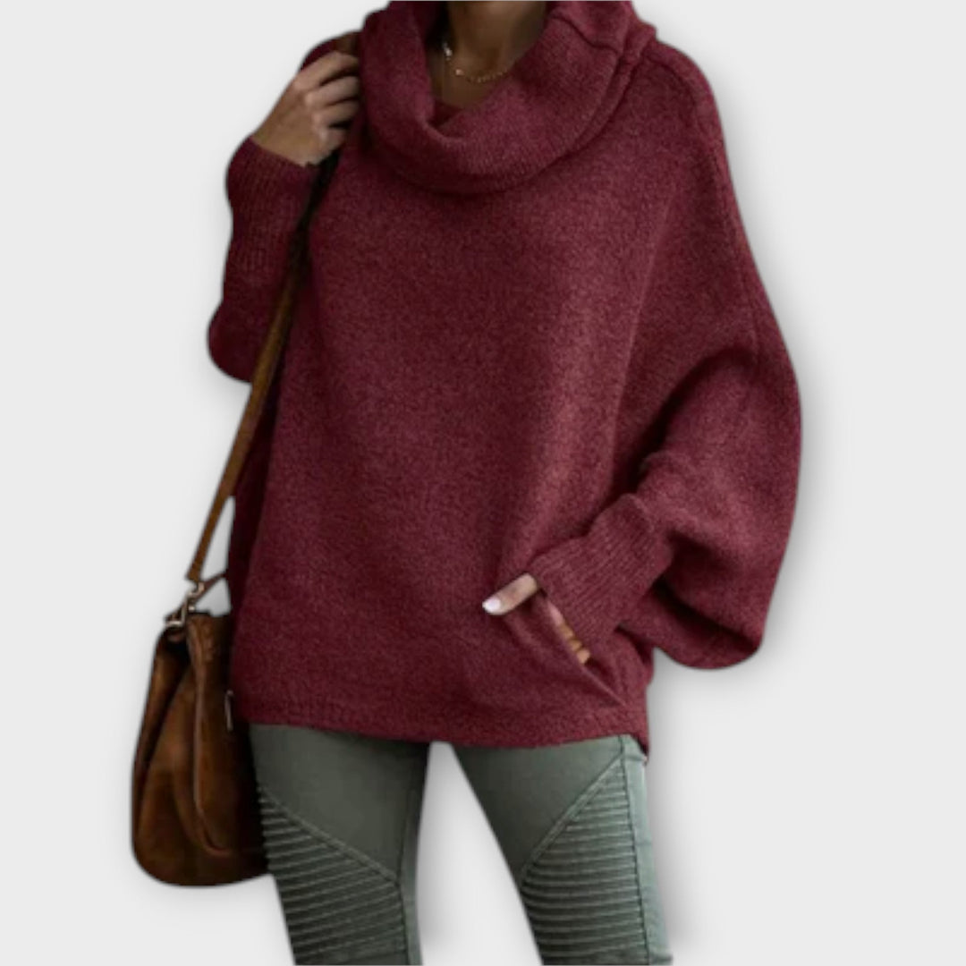 Ulrike - Eleganter Damenpullover im Schildkrötenstil
