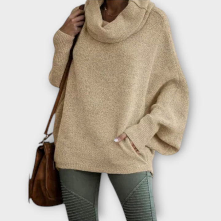 Ulrike - Eleganter Damenpullover im Schildkrötenstil