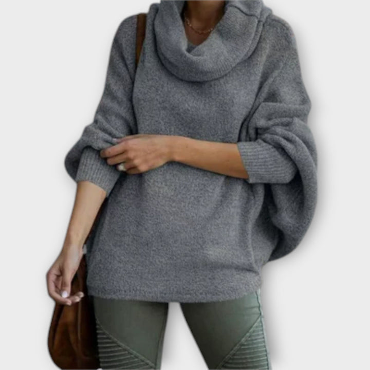 Ulrike - Eleganter Damenpullover im Schildkrötenstil