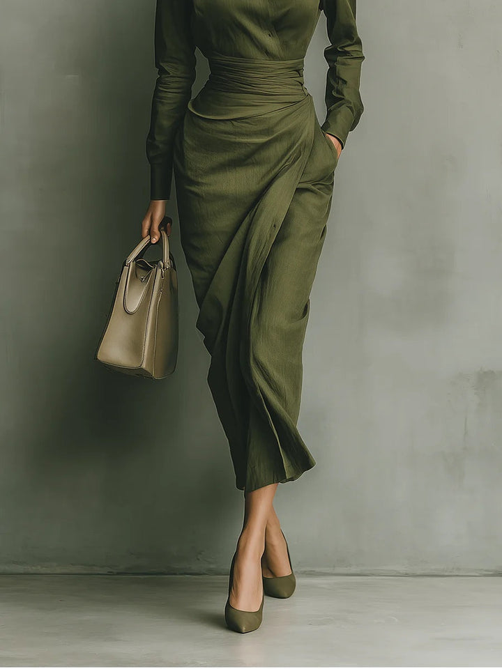 Caterina | Elegantes, figurbetontes Maxikleid