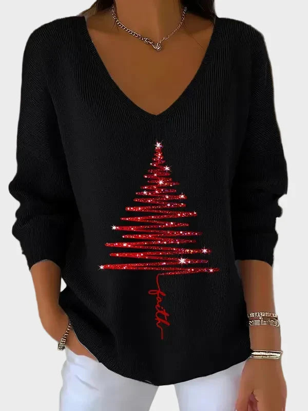 Nancy - Eleganter Weihnachtspullover