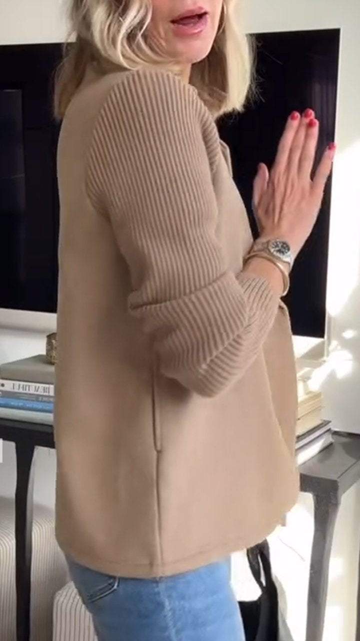 Amora - Eleganter Blazer mit Geflochtenen Ärmeln