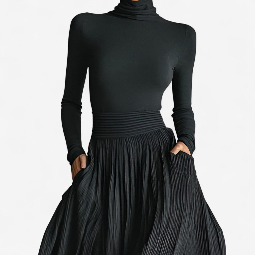 Alessia | Hochtailliertes Maxikleid