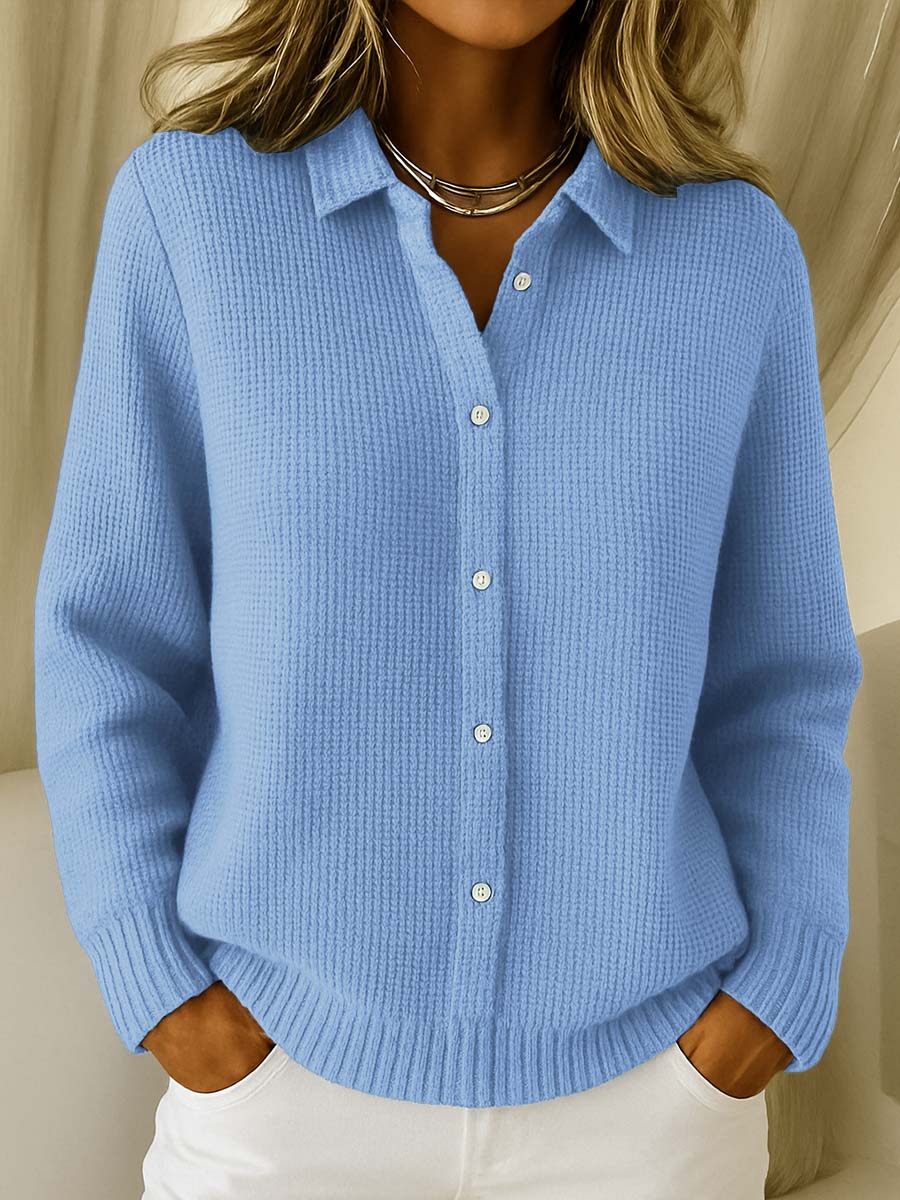 Caitlin | Strukturierte Strickjacke mit Knöpfen