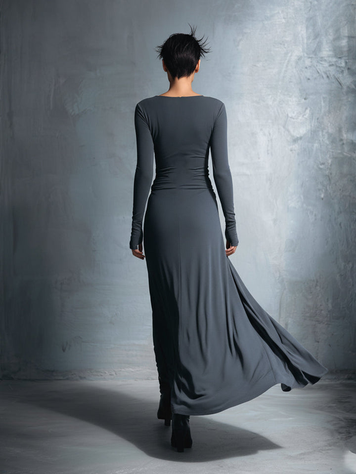 Gabriella | Langes Kleid mit seitlichem Knoten
