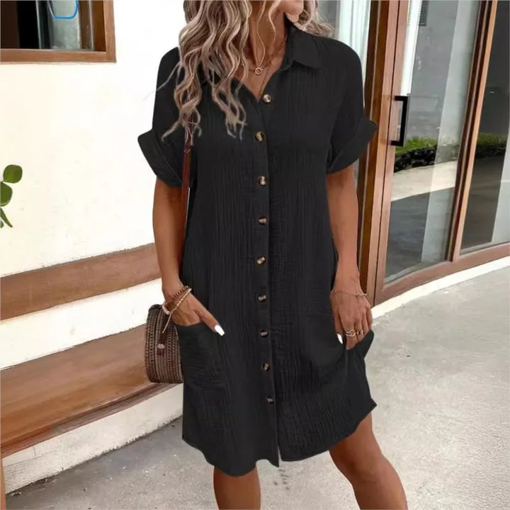 Juliette | Sommerhemdkleid mit Knöpfen