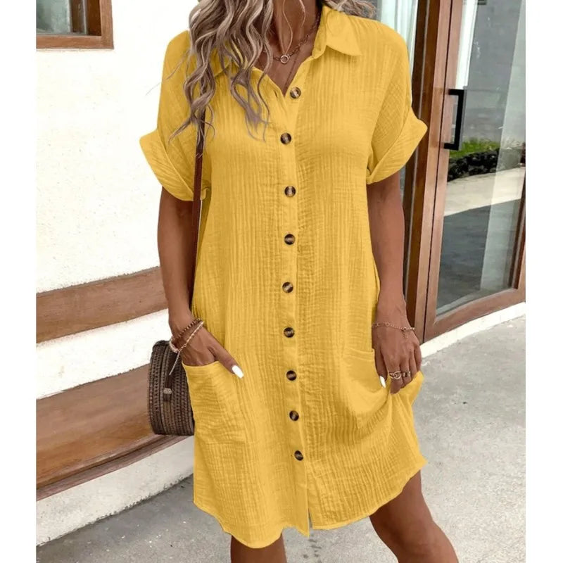 Juliette | Sommerhemdkleid mit Knöpfen
