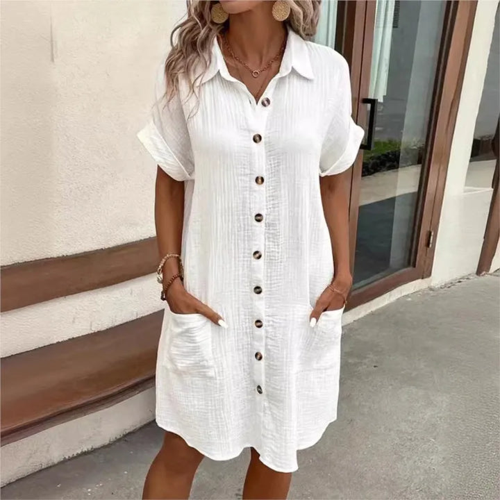 Juliette | Sommerhemdkleid mit Knöpfen