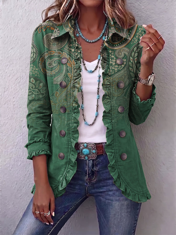 Aria | Bohemian Paisley Druck Rüschensakko