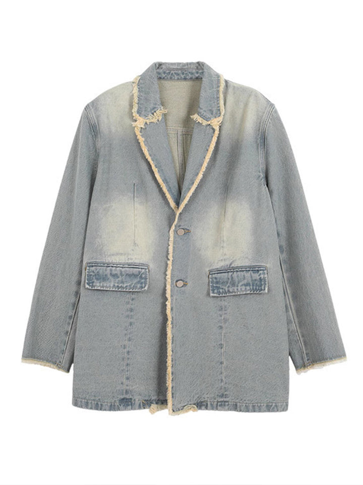 Hannah | Vintage-Stil Oversized Blazer mit Rohkanten