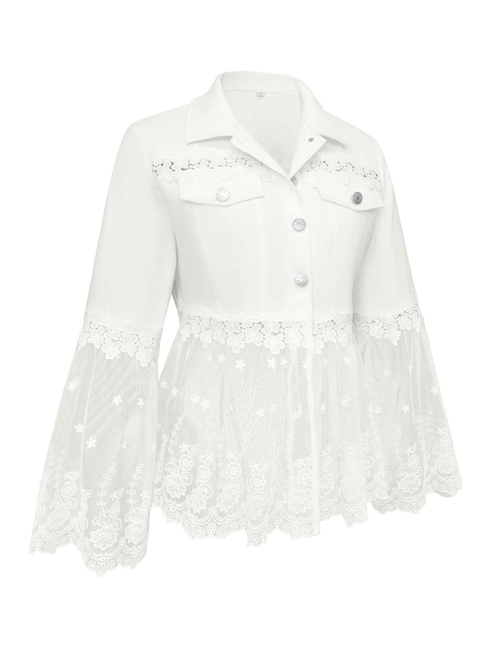Addison | Jacke mit Spitzenpaneelen