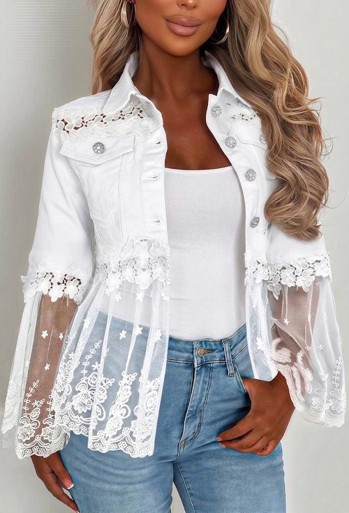 Addison | Jacke mit Spitzenpaneelen