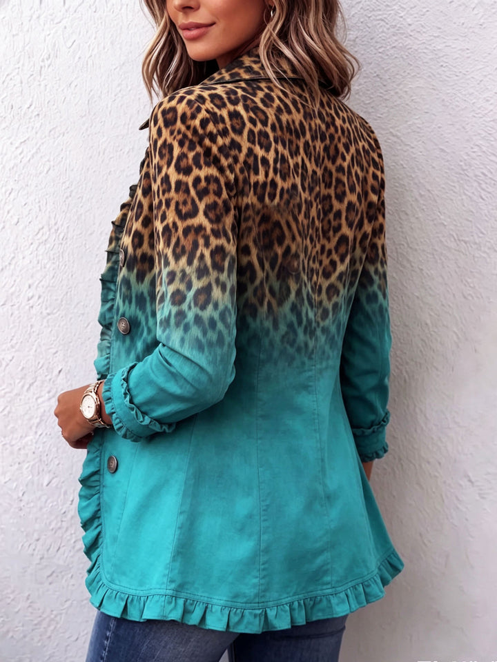 Emma | Leopard Ombre Rüschensakko