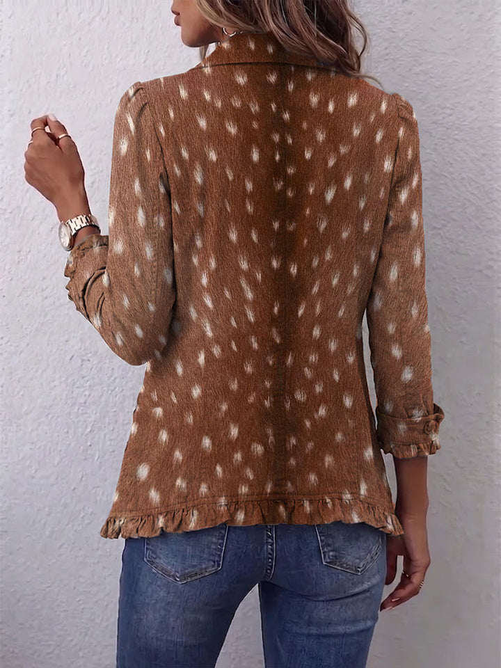 Layla | Bohemian Tierdruck Rüschjacke