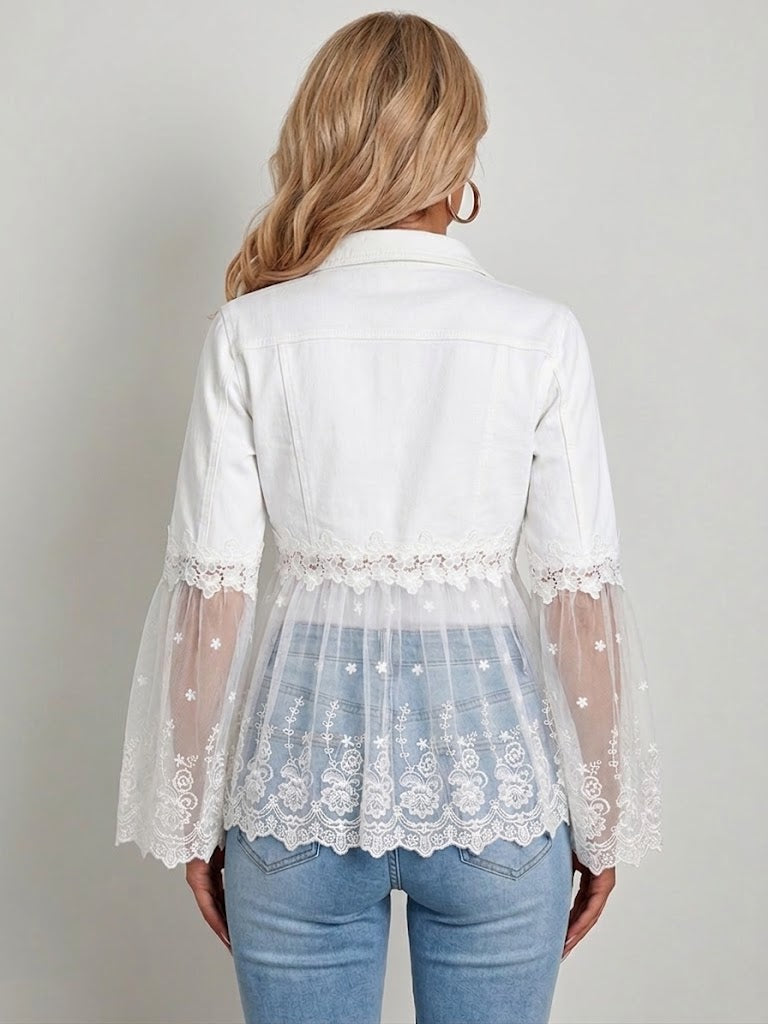 Addison | Jacke mit Spitzenpaneelen